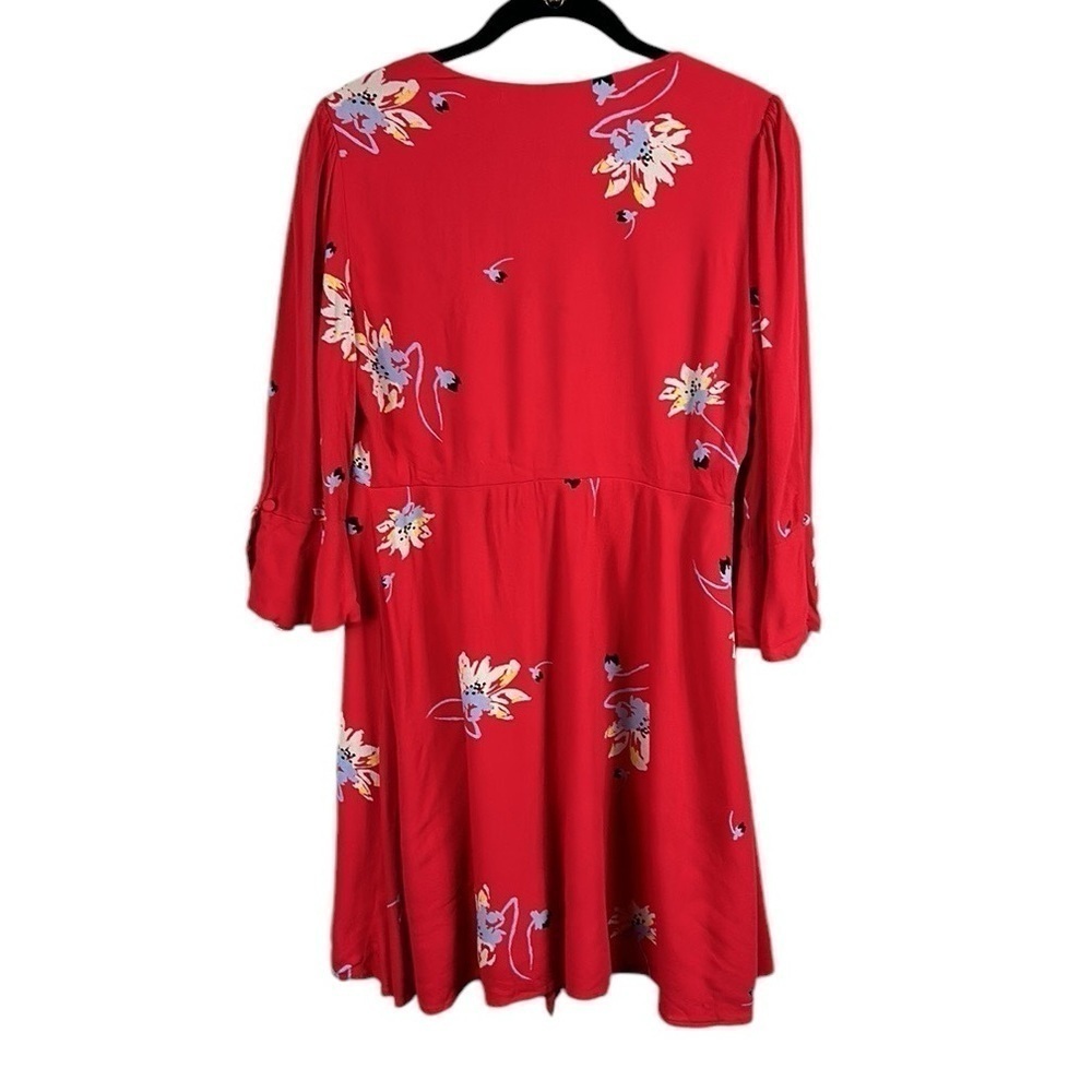 Free People Time on My Side Floral Print Wrap Dress Size M - Picture 7 of 11
